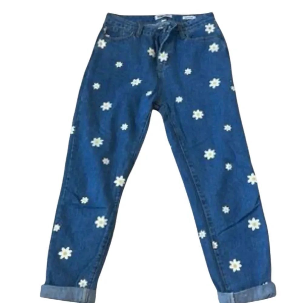 Skinny fries, mom, jeans Floral Blue Women's Jeans size 9